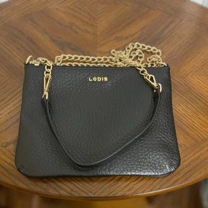 Lodis Italian Leather Emily 5-In-1 Convertible Cross Body Bag  - Black